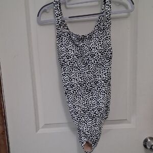 Black and White Polka Dot Swimsuit